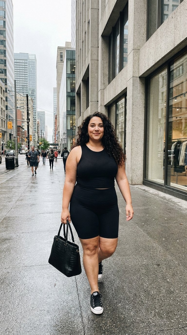 12 Plus Size Biker Shorts Outfits That Work for Real Life