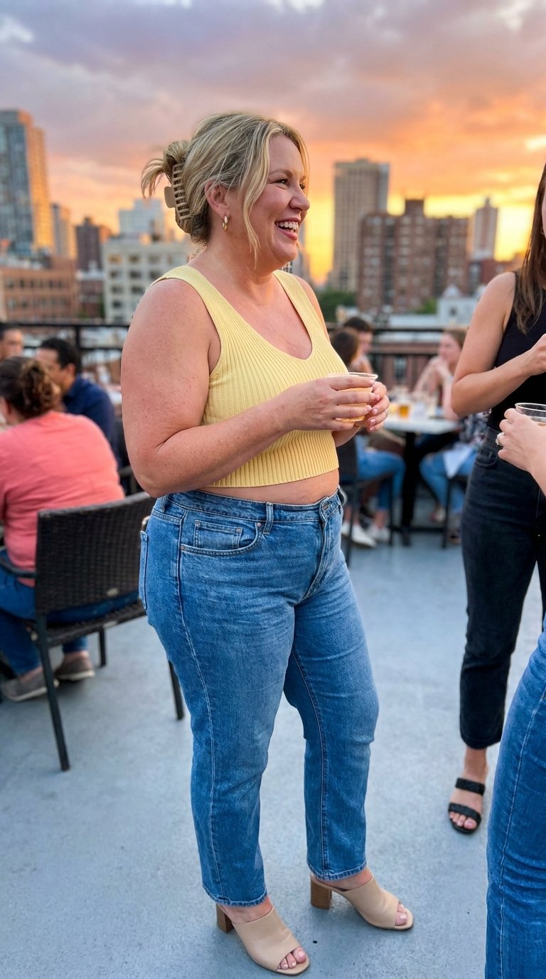 12 Plus Size Straight Leg Jeans Outfits That Work for Every Part of Your Week