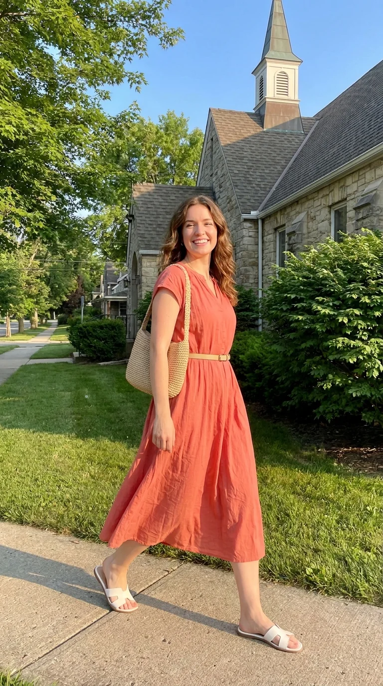 10 Summer Church Outfit Ideas With Flowy Dresses and Sandals