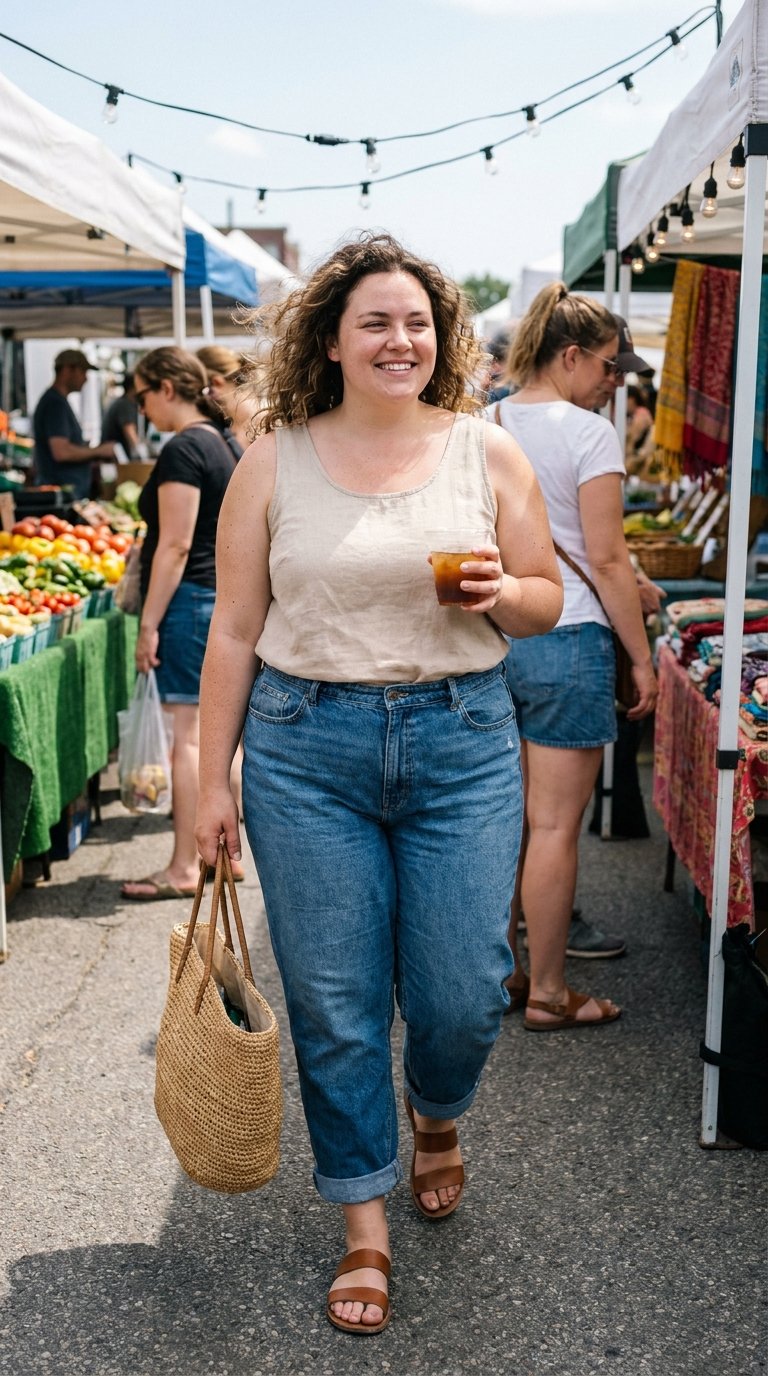15 Plus Size Jeans Outfits for Big Thighs and a Small Waist That Fit Right Everywhere