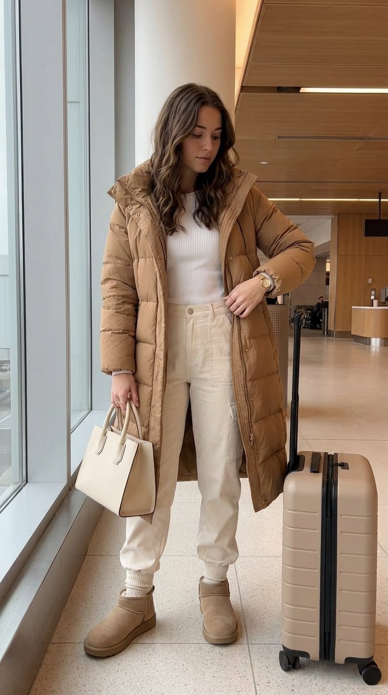 12 Airport Outfits With Uggs for Cold Cozy Travel