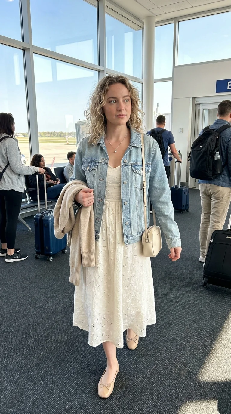 12 Coquette Airport Outfits With Bows and Ballet Flats