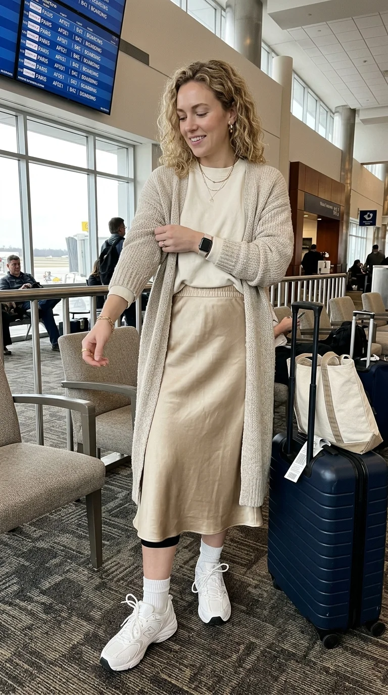 15 Airport Outfit Ideas for Women That Feel Good on Long Travel Days