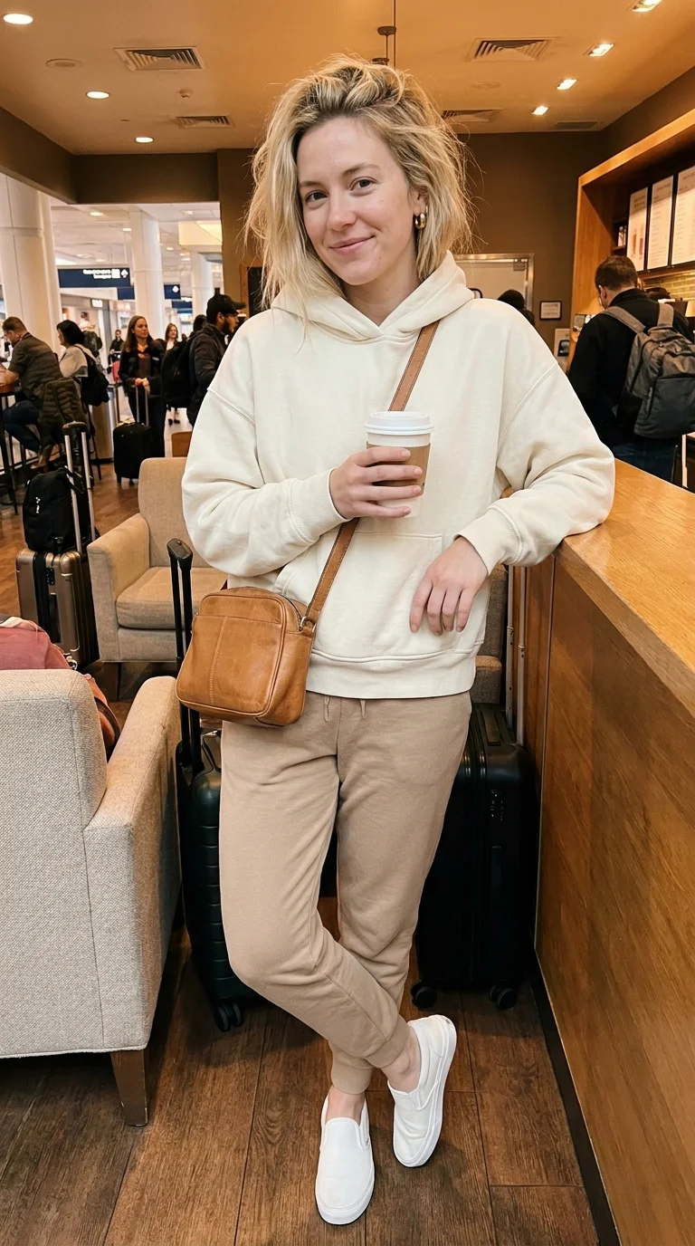 13 Cozy Airport Outfits That Feel Like Pajamas but Look Put Together