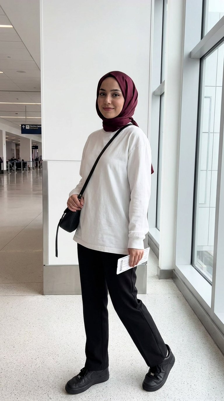 14 Hijabi Airport Outfits for Comfortable Modest Travel