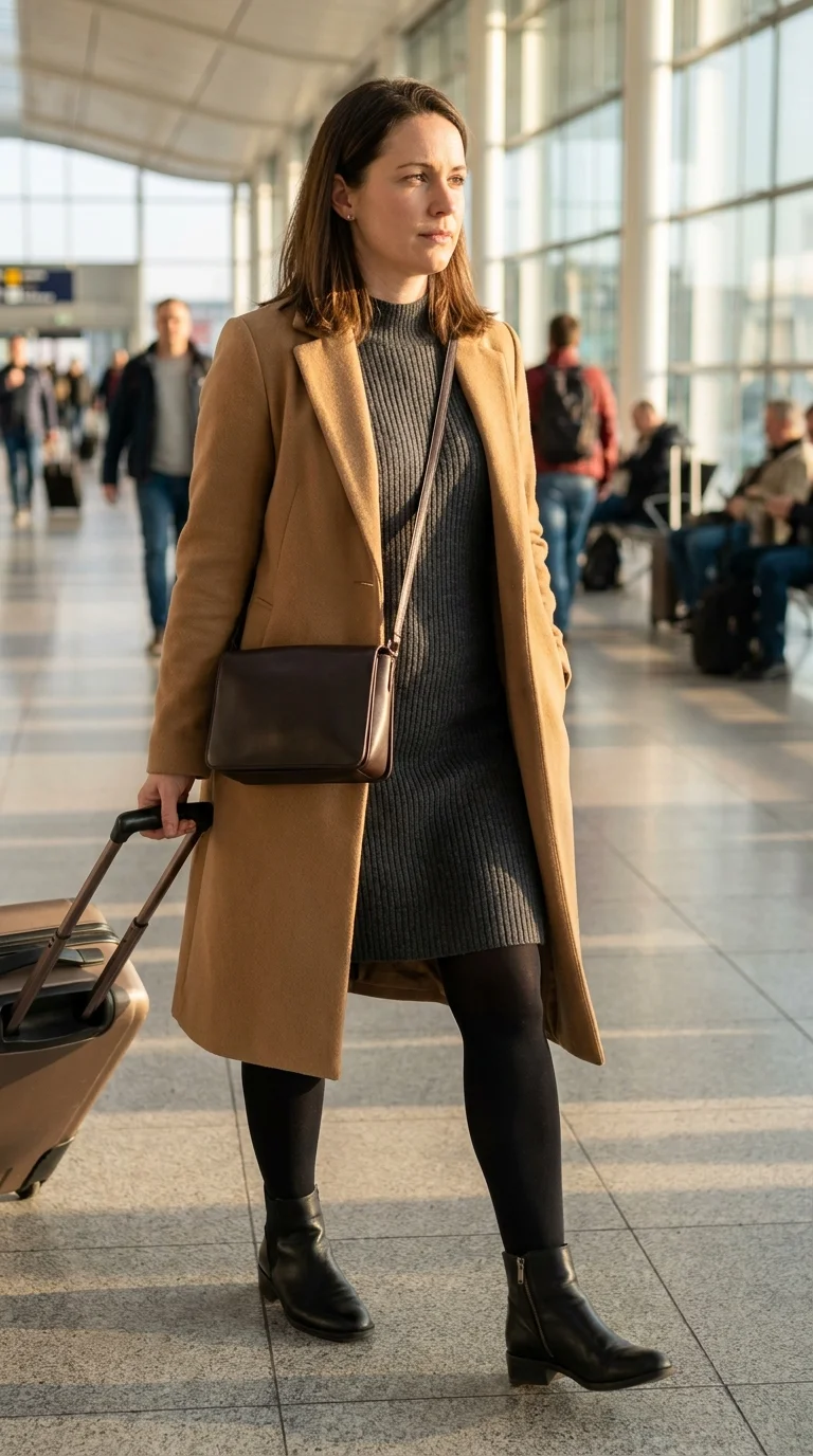 15 Winter Airport Outfits That Are Warm Without the Bulk