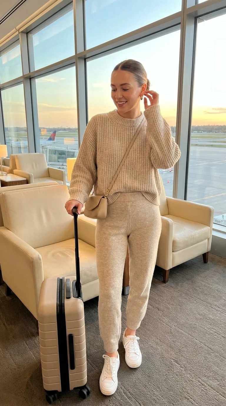 12 Clean Girl Airport Outfits With Minimal Effort