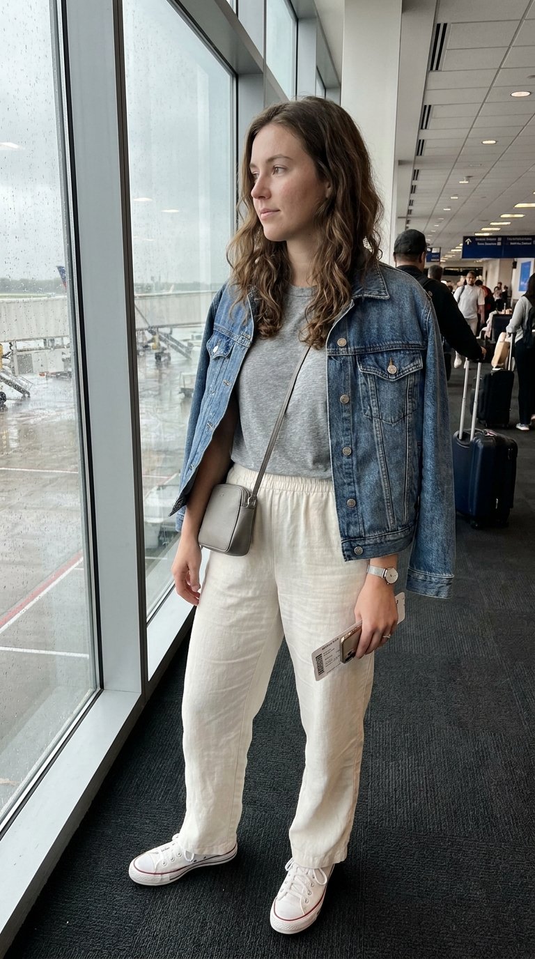 13 Linen Pants Airport Outfits for Warm Destinations