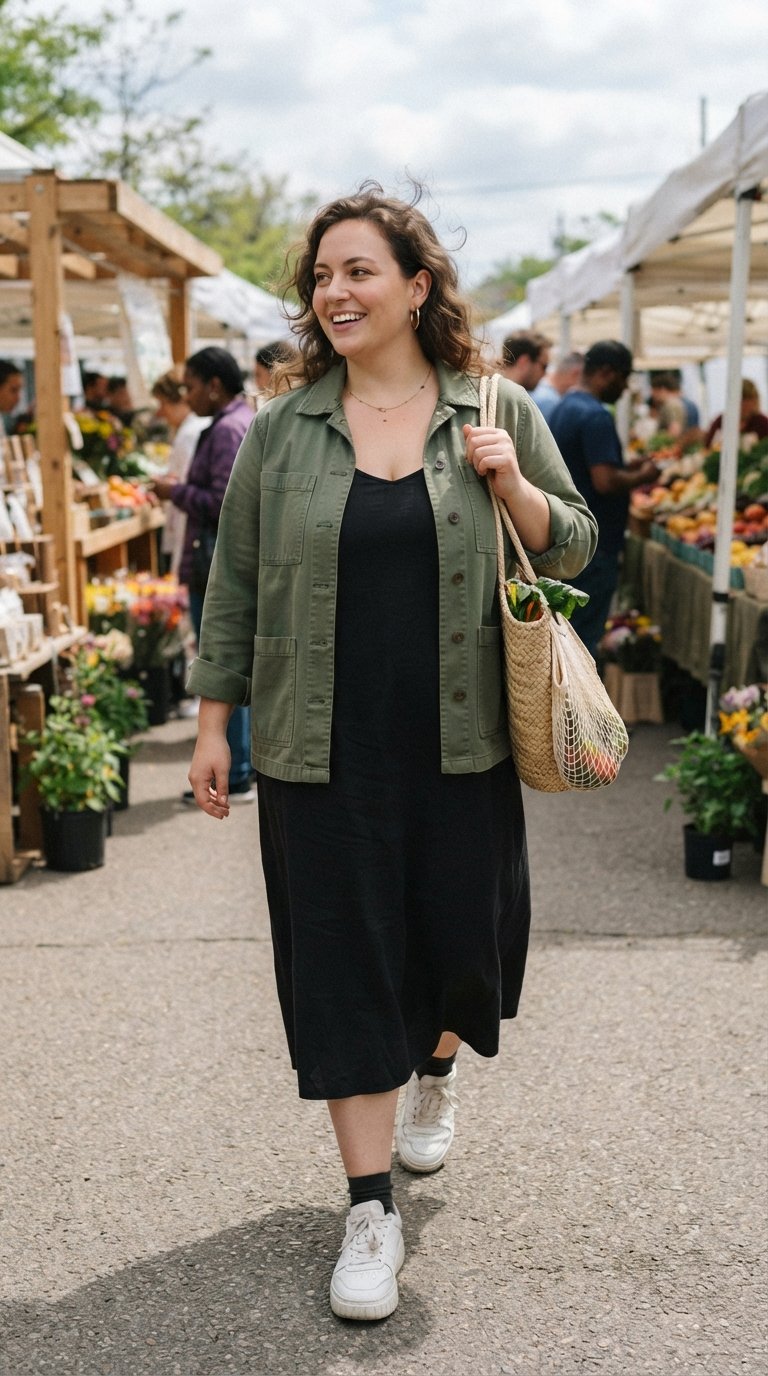 15 Casual Outfits Apple Shape Plus Size Women Can Wear All Week