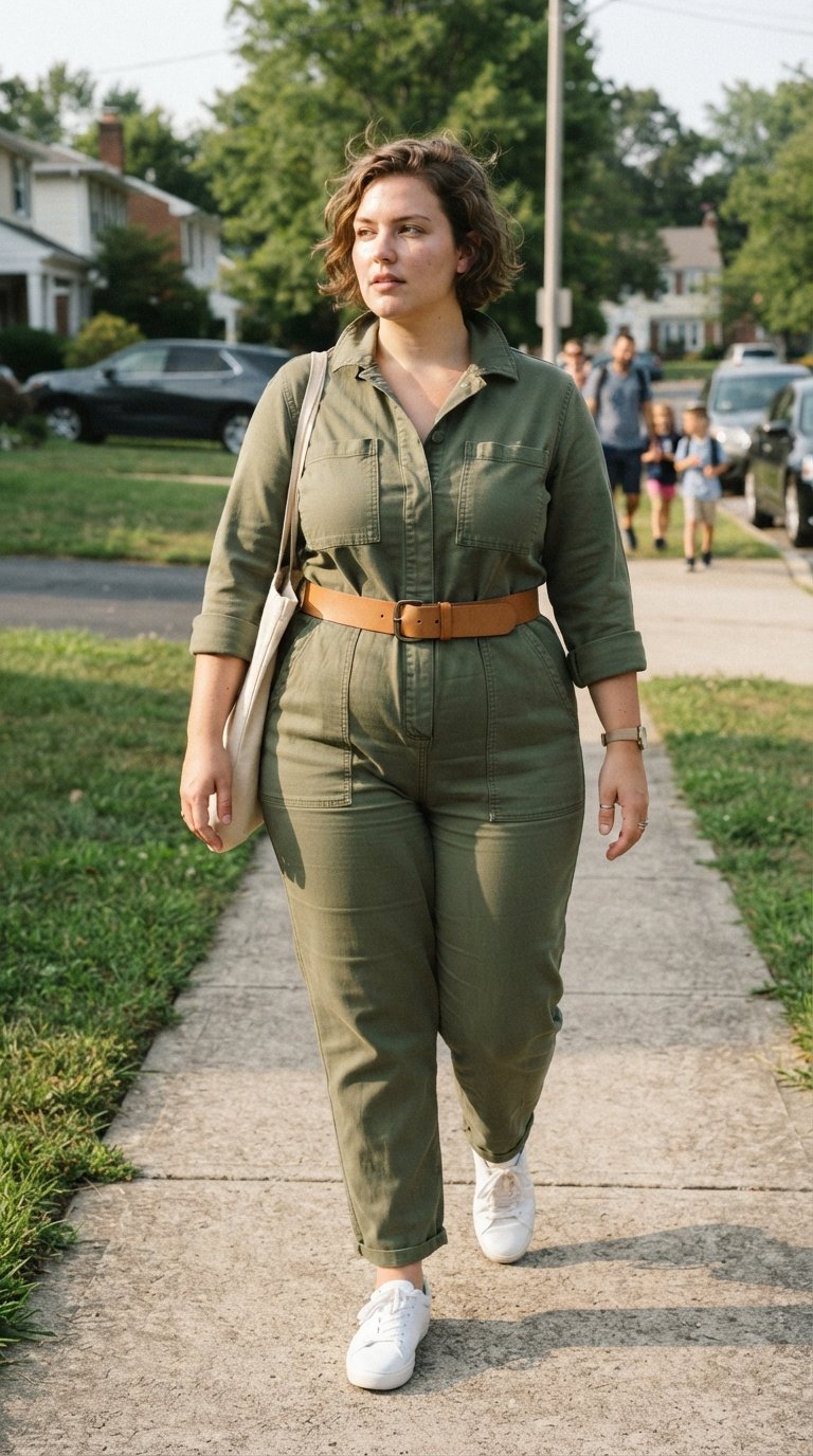 12 Casual Outfits Rectangle Shape Plus Size Women Can Wear Every Day