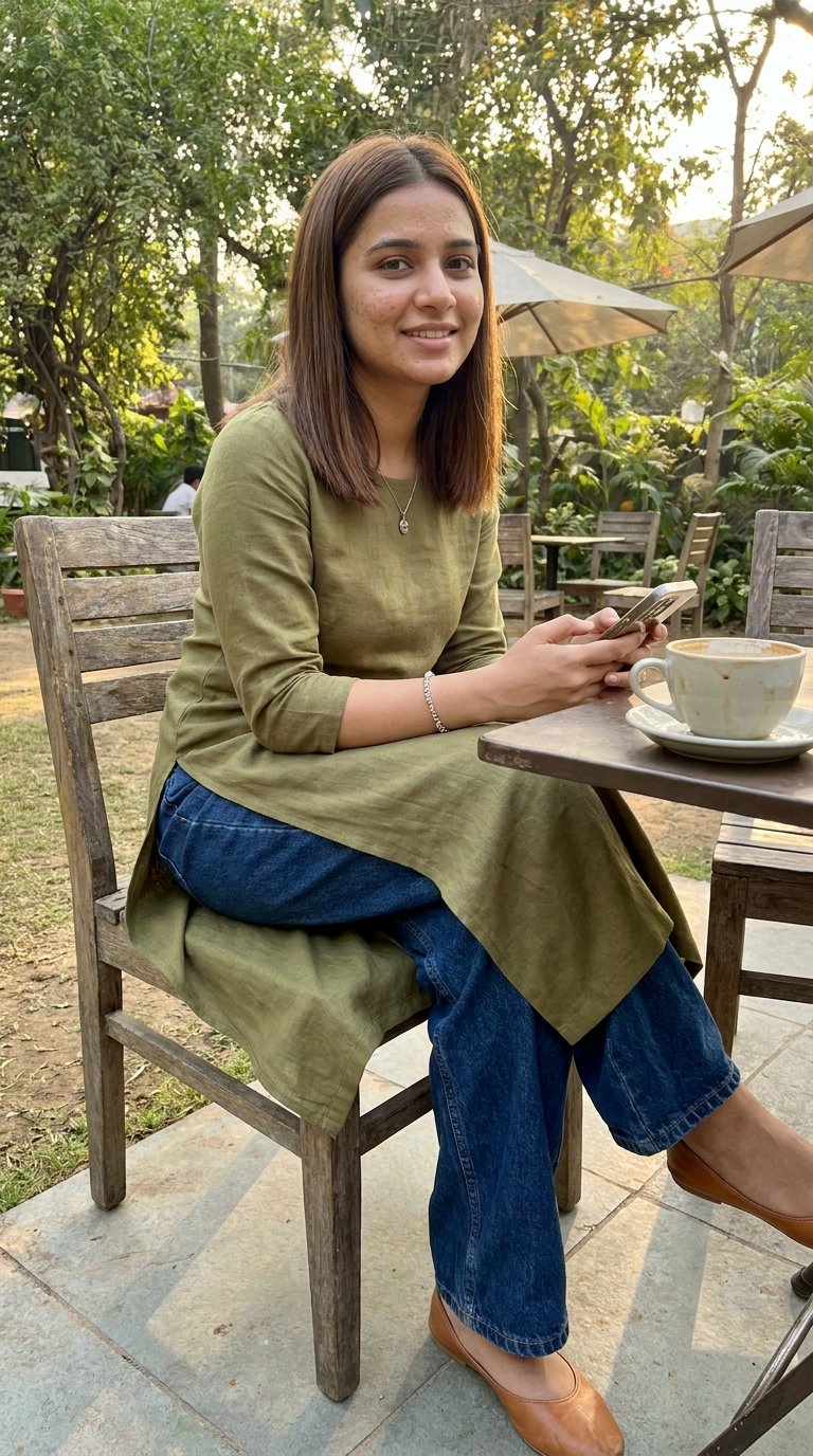 12 Kurti With Baggy Jeans Outfits for Indo Western Style