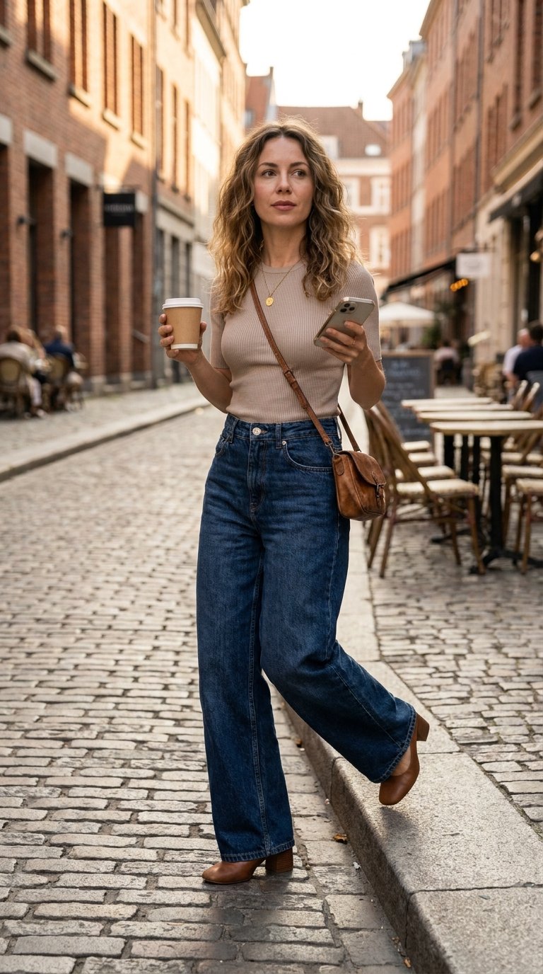 12 Petite Baggy Jeans Outfits That Don’t Swallow Your Frame