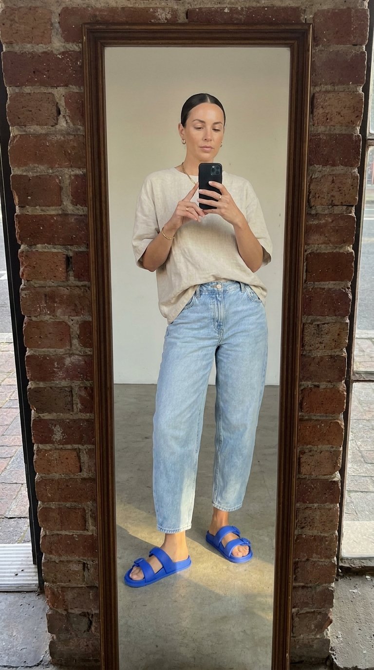 12 Baggy Jeans and Sandals Outfits for Warm Weather
