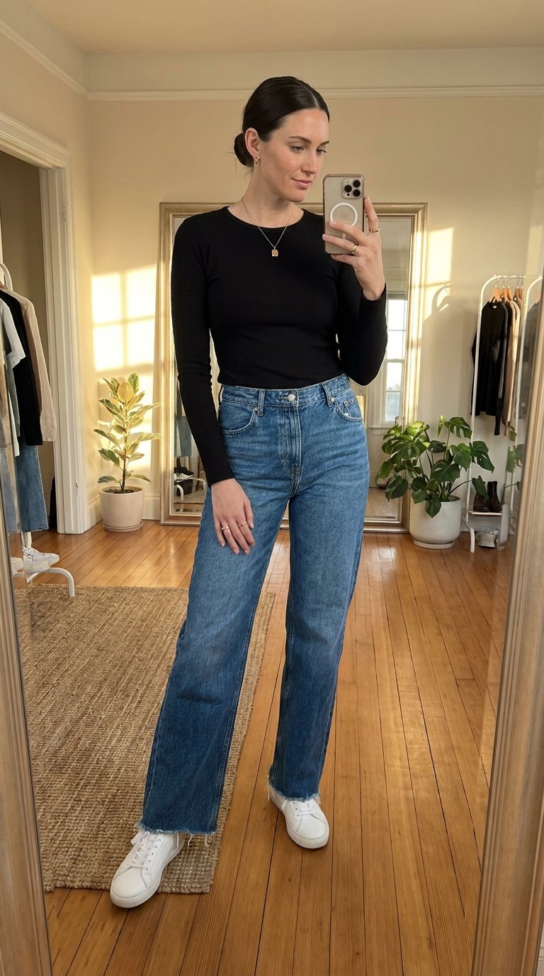 12 Tall Girl Baggy Jeans Outfits With the Right Length