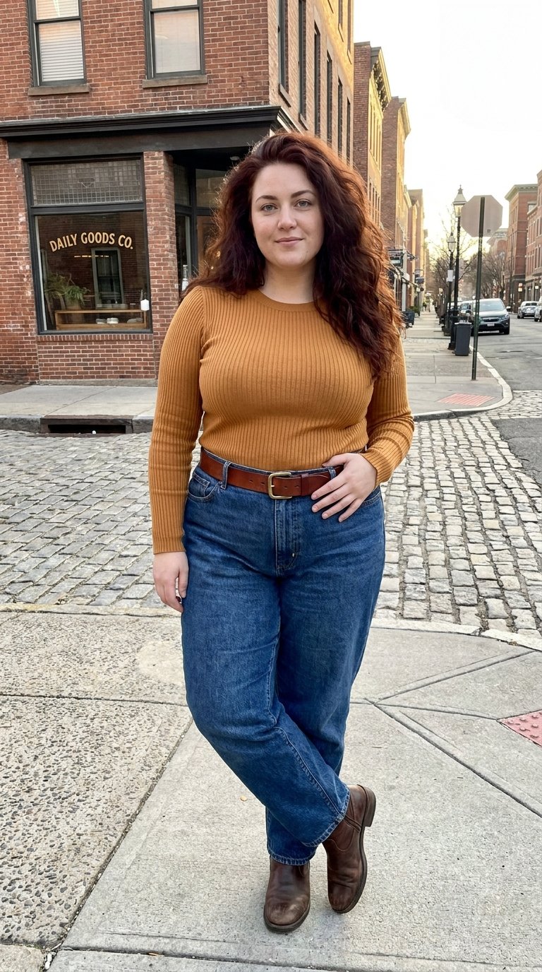 13 Curvy Baggy Jeans Outfits That Celebrate Your Shape