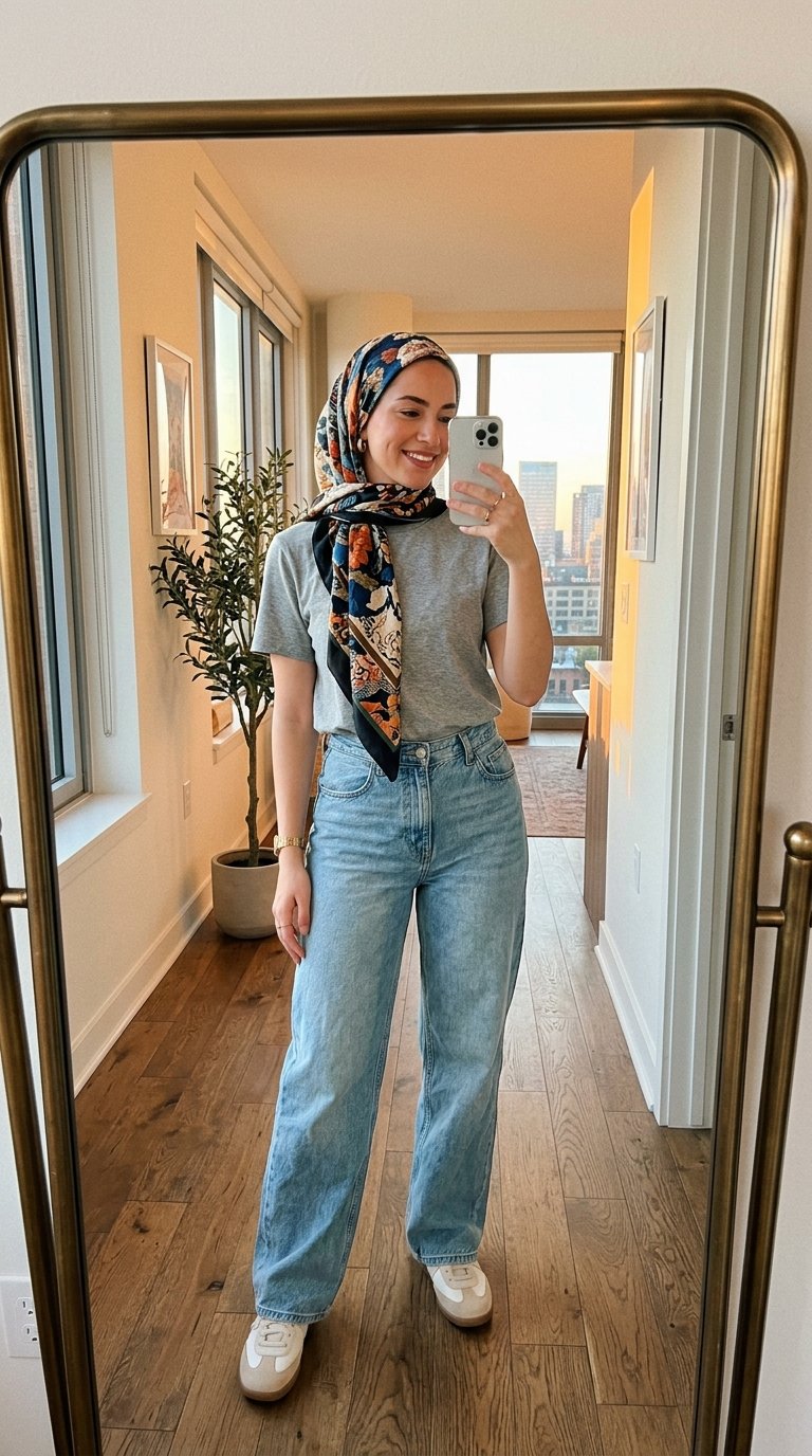 13 Hijabi Baggy Jeans Outfits for Modest Street Style