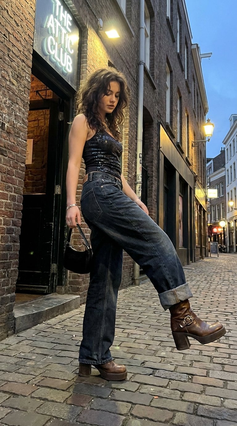13 Baggy Jeans Work Outfits for Casual Offices