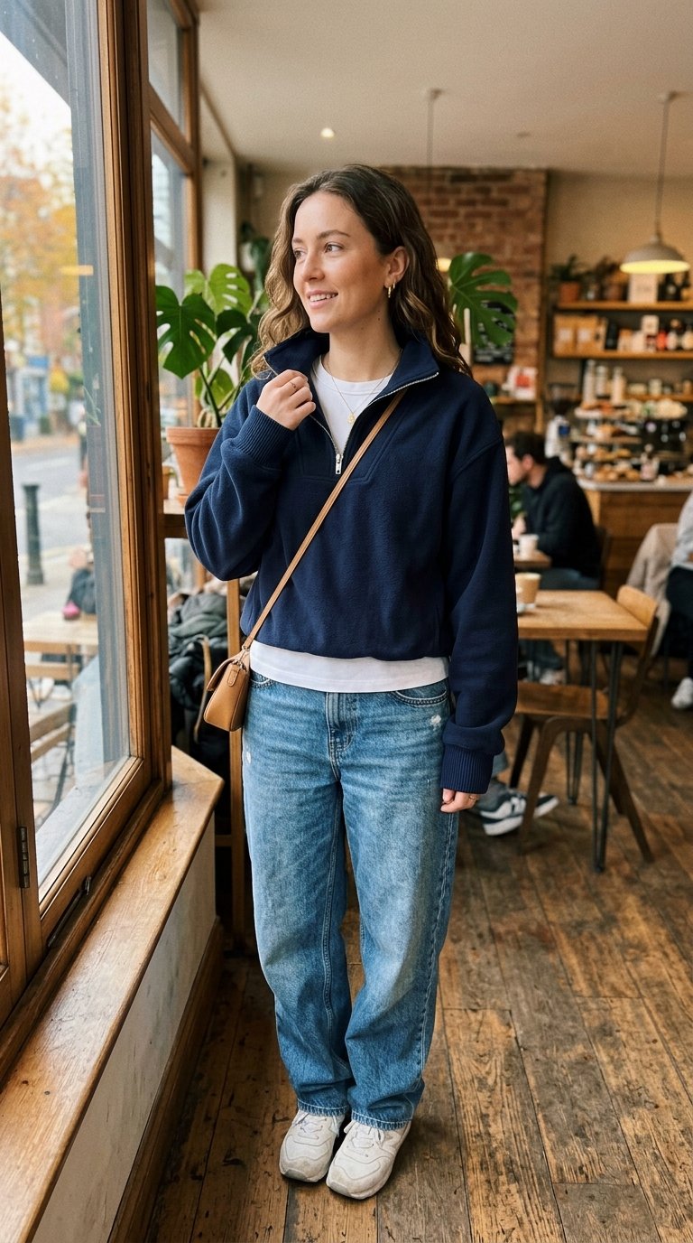 12 Sweatshirt and Baggy Jeans Outfits for Casual Weekends