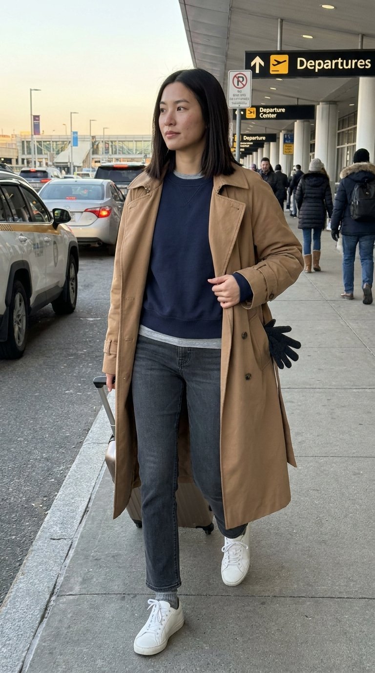 12 Plus Size Winter Airport Outfits Without the Bulk