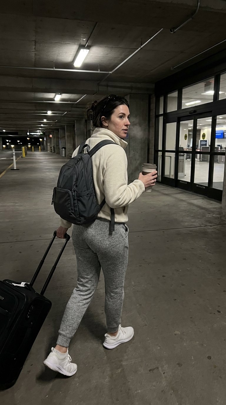 12 Airport Outfits With a Backpack That Still Look Chic