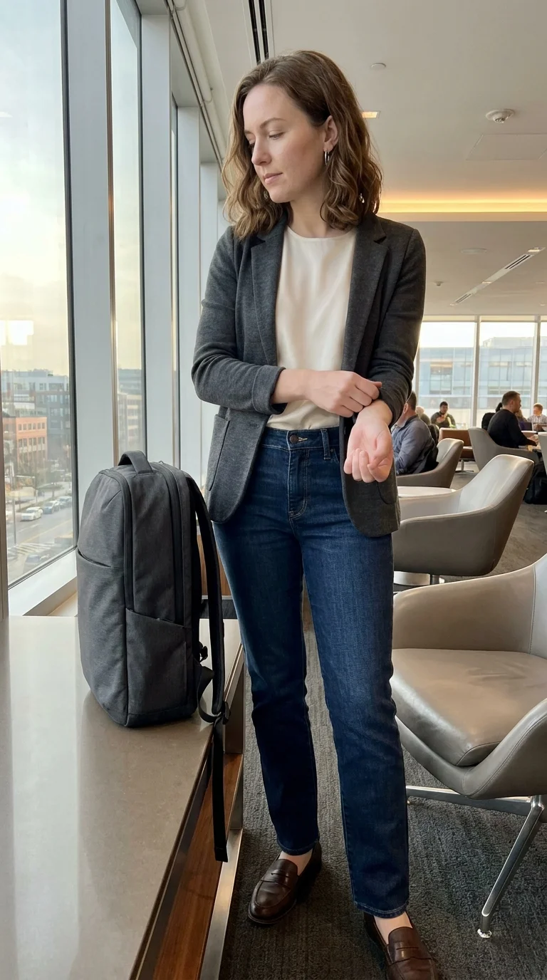 13 Business Trip Airport Outfits for Work Travel