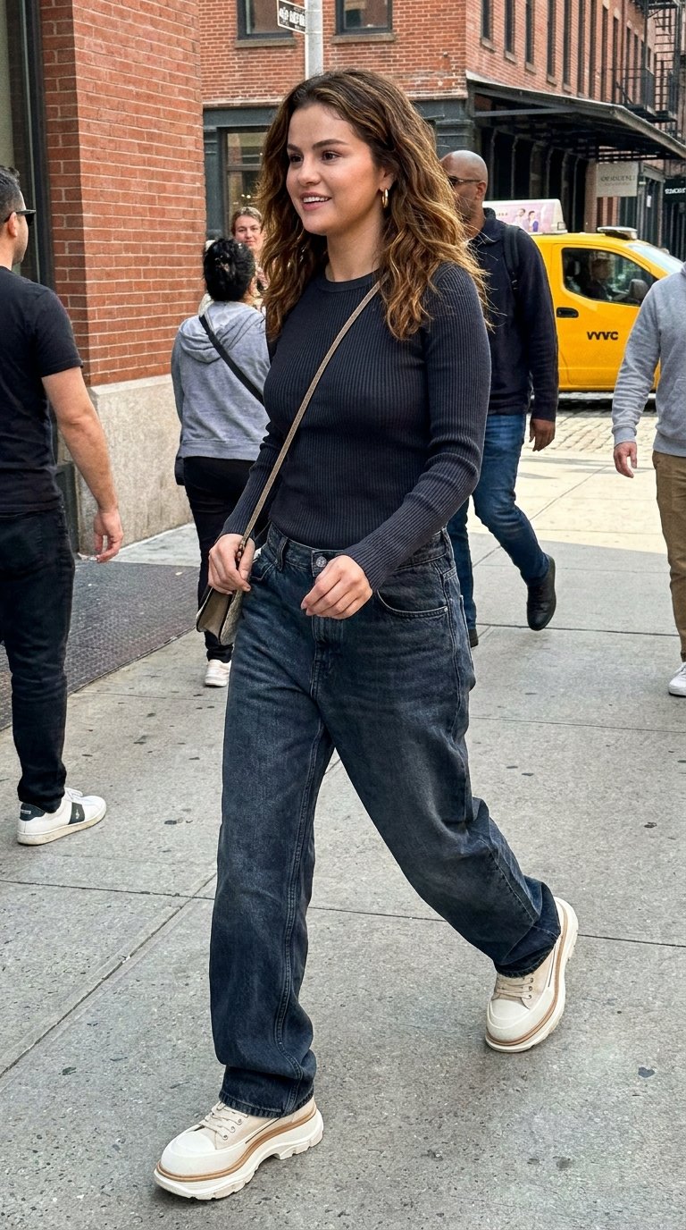 12 Mid Rise Baggy Jeans Outfits for the Comfortable Middle Ground
