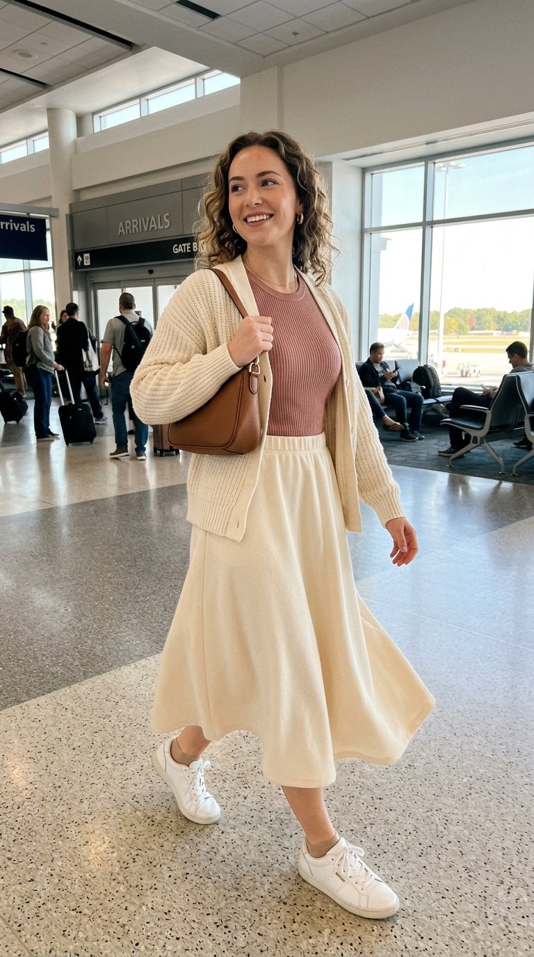 12 Family Vacation Airport Outfits for Practical Moms