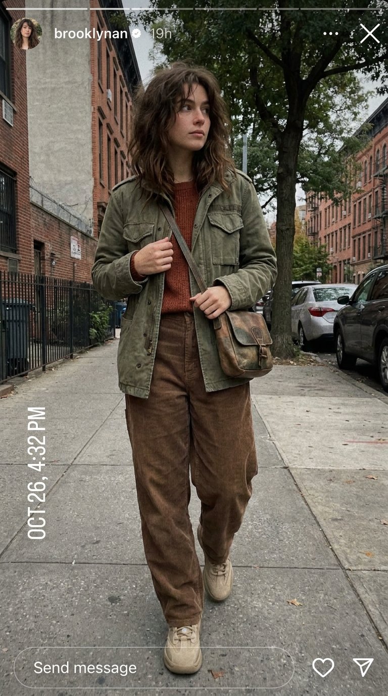 12 Brown Baggy Jeans Outfits for Earthy Vintage Vibes