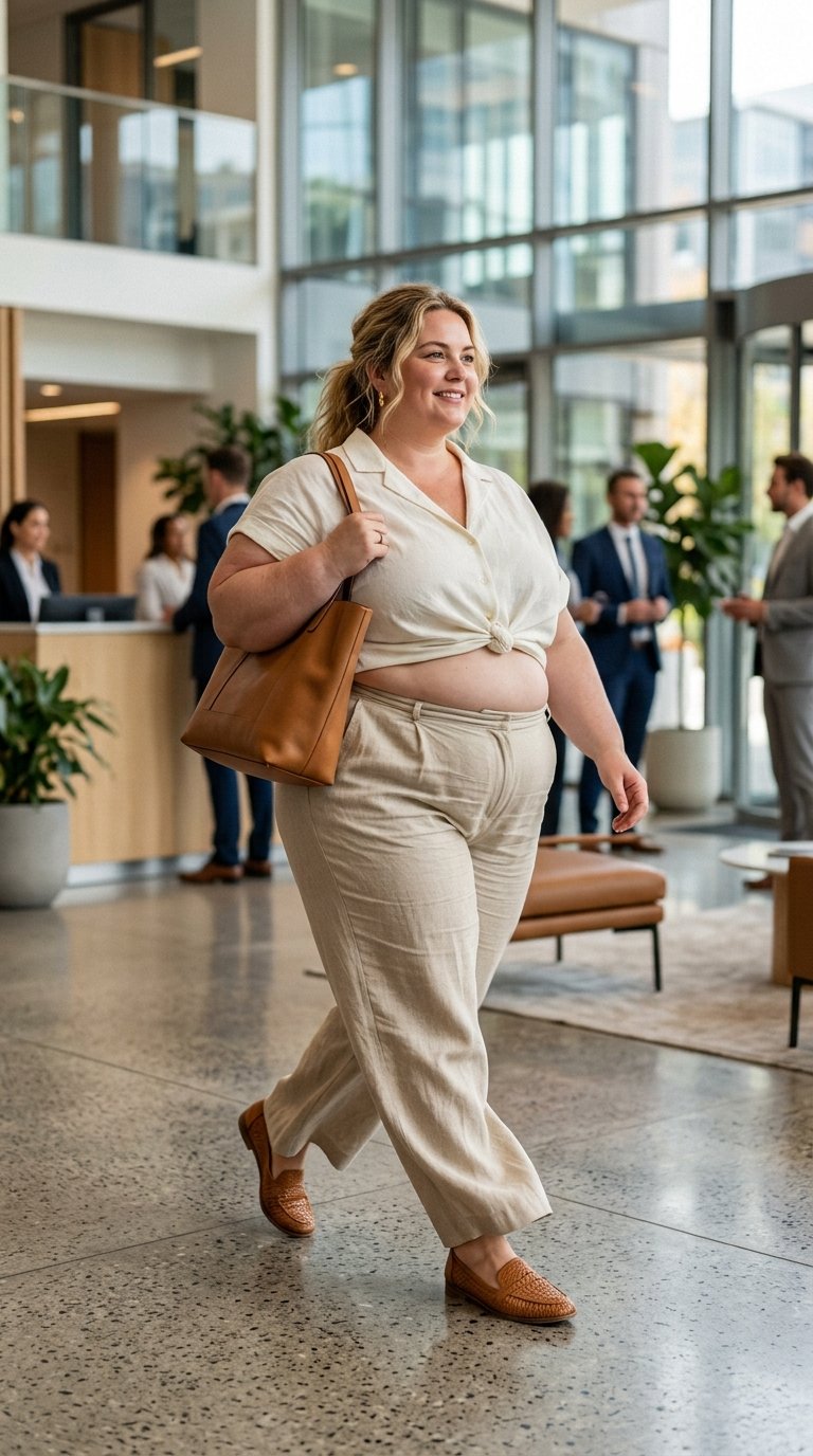 12 Wide Leg Work Pants for Plus Size Women That Fit Right and Look Sharp