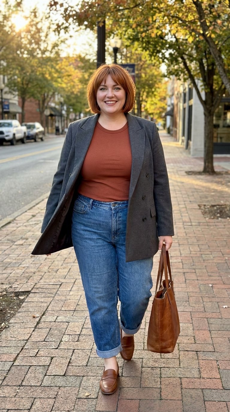 10 Blazer and Jeans Outfits for Plus Size Women You Can Actually Wear Anywhere
