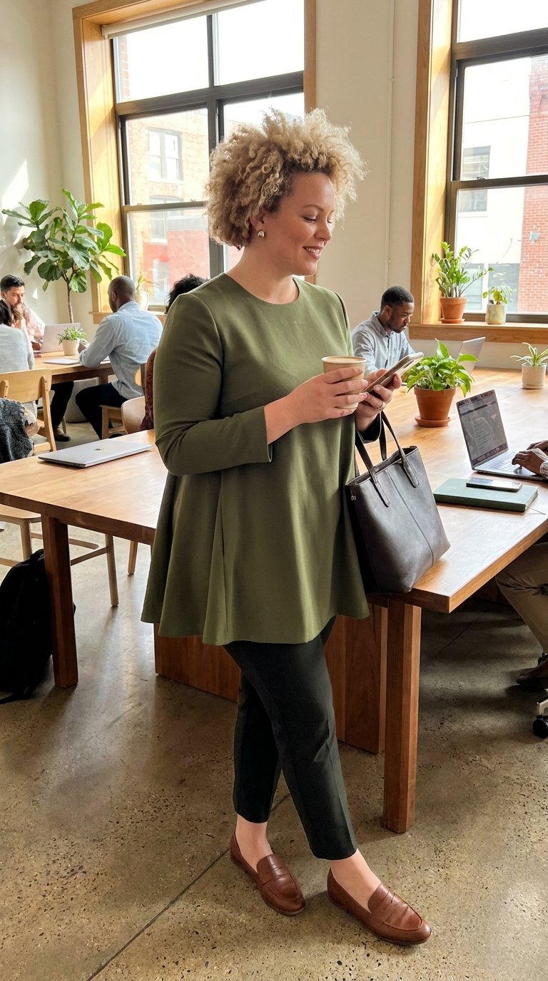 10 Office Outfits That Don’t Cling to Your Stomach (Comfortable and Polished)