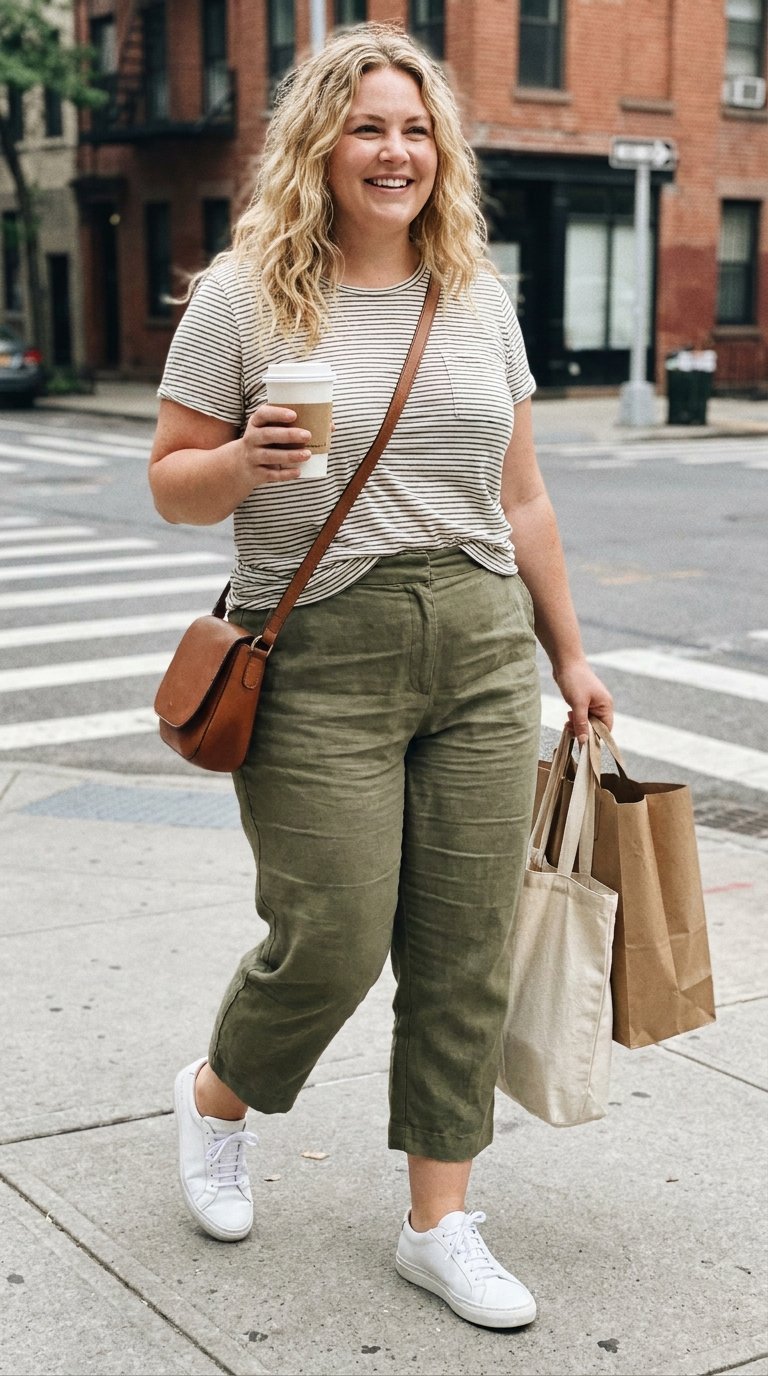 10 Plus Size Linen Pants Outfits That Keep You Cool All Summer