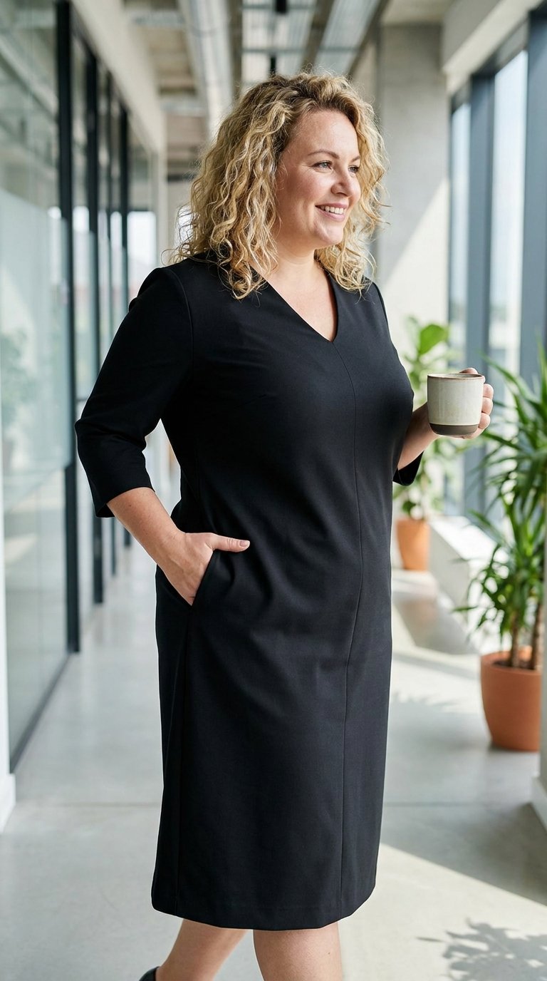 10 Black Work Dresses for Plus Size Women That Do It All