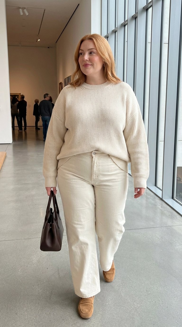 10 Wide Leg Jeans Outfits for Plus Size Women That Look Pulled Together Every Time