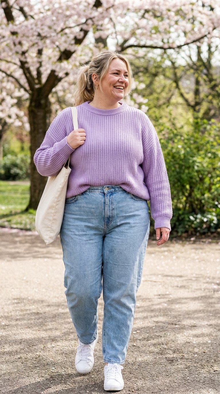 11 Mom Jeans Outfits for Plus Size Women That Look Put Together Every Time