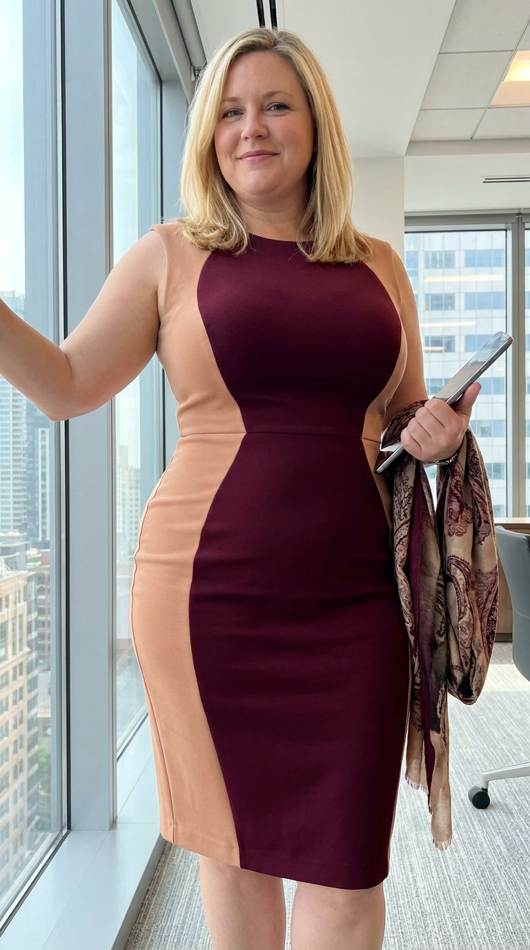 10 Rectangle Body Office Outfits for Plus Size Women That Create Curves Where You Want Them