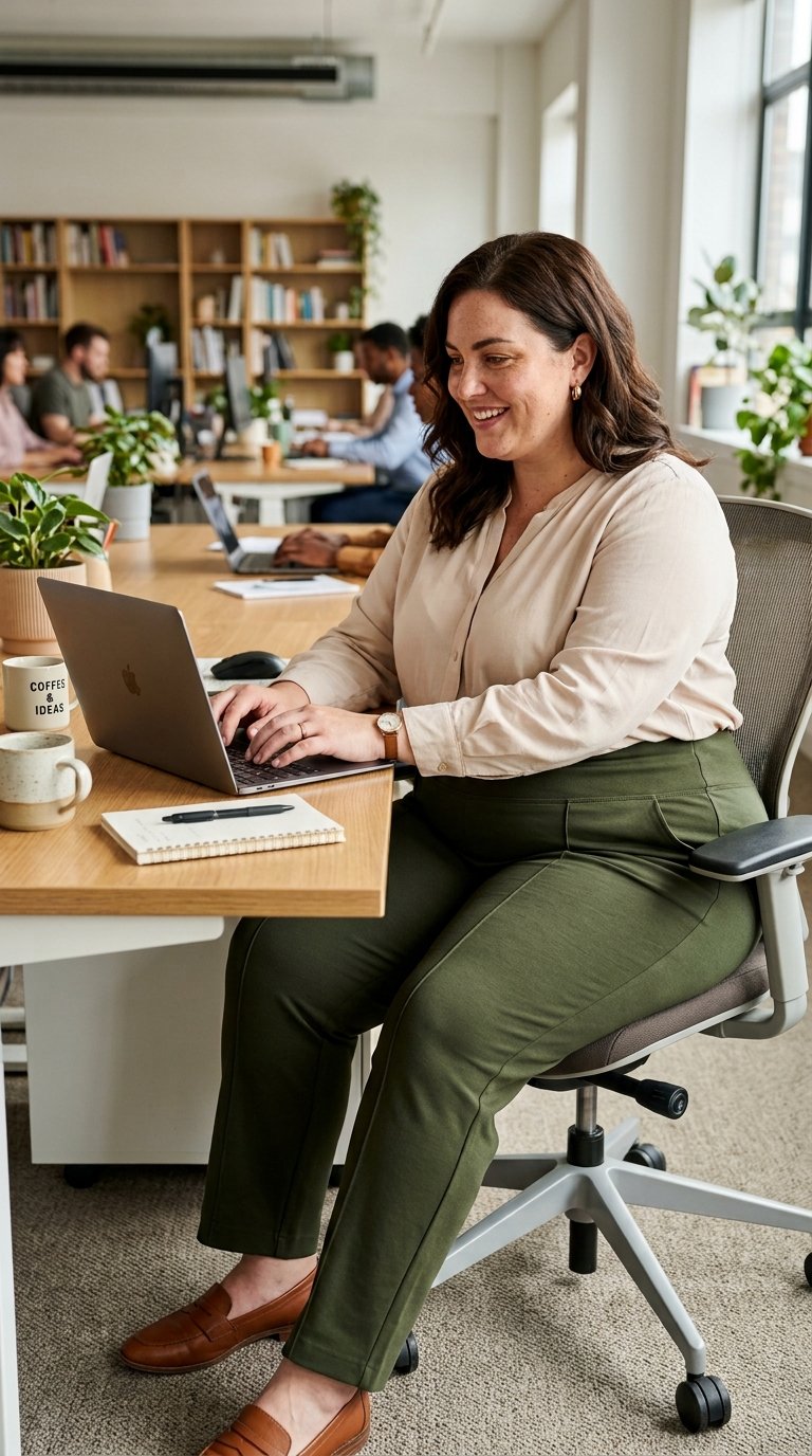 10 Work Pants That Hide Lower Belly for Plus Size Women (Comfort First, Always)